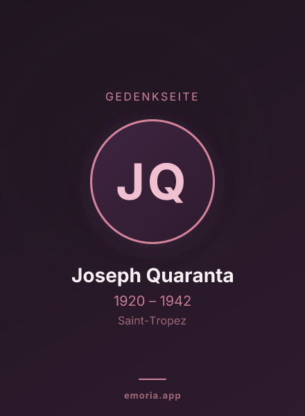 Gedenkportrait von Joseph Quaranta