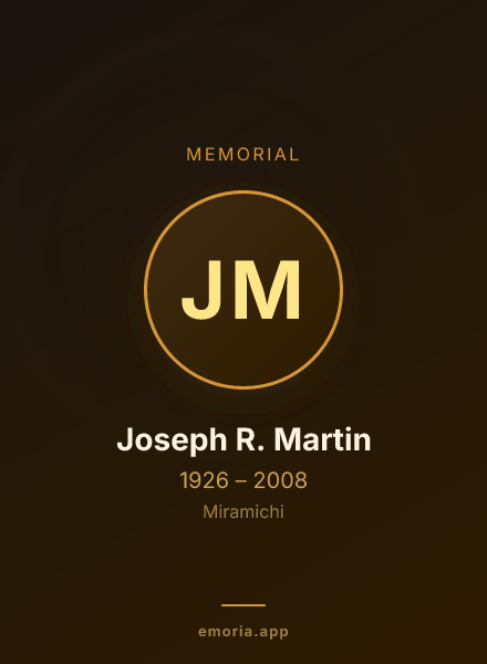 Memorial portrait of Joseph R. Martin