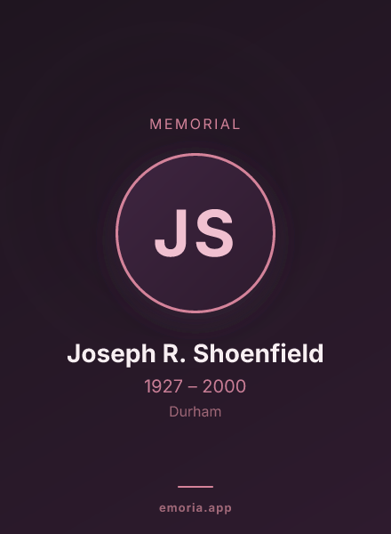 Memorial portrait of Joseph R. Shoenfield