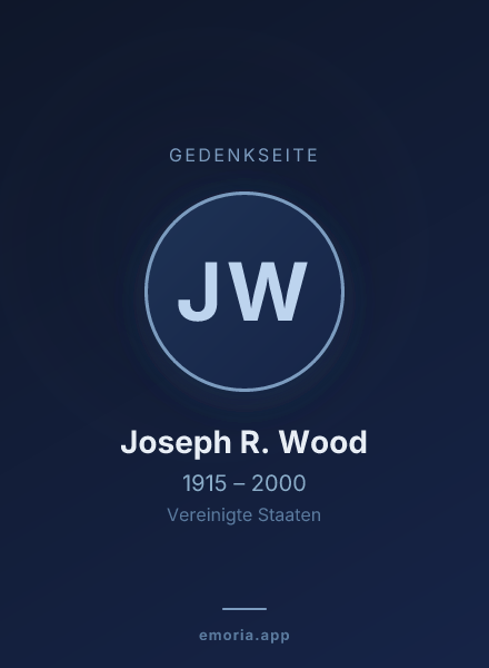 Gedenkportrait von Joseph R. Wood