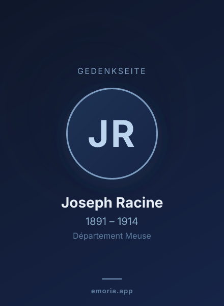 Gedenkportrait von Joseph Racine