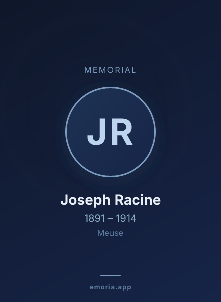 Memorial portrait of Joseph Racine