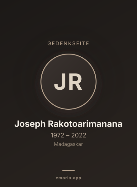 Gedenkportrait von Joseph Rakotoarimanana