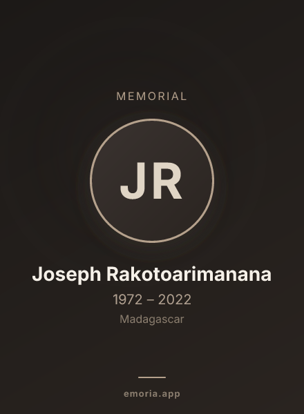 Memorial portrait of Joseph Rakotoarimanana