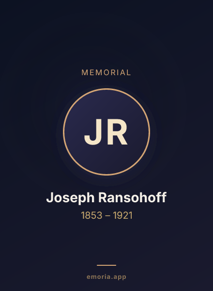 Memorial portrait of Joseph Ransohoff