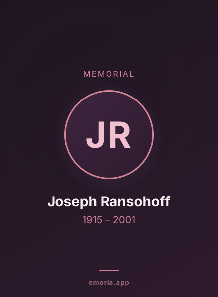 Memorial portrait of Joseph Ransohoff