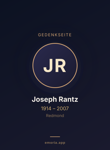Gedenkportrait von Joseph Rantz