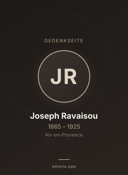 Gedenkportrait von Joseph Ravaisou