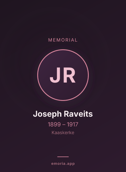 Memorial portrait of Joseph Raveits
