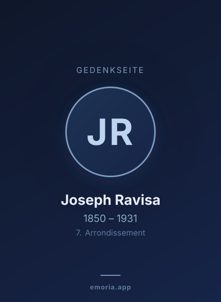 Gedenkportrait von Joseph Ravisa