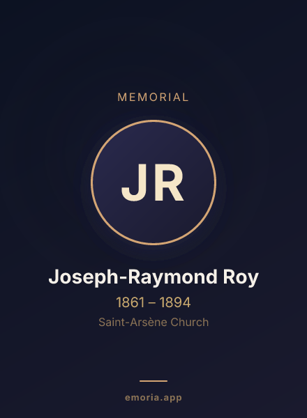 Memorial portrait of Joseph-Raymond Roy