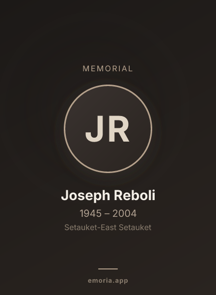 Memorial portrait of Joseph Reboli