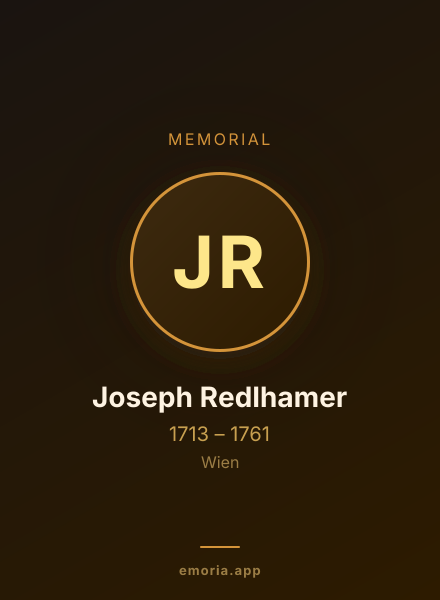 Memorial portrait of Joseph Redlhamer