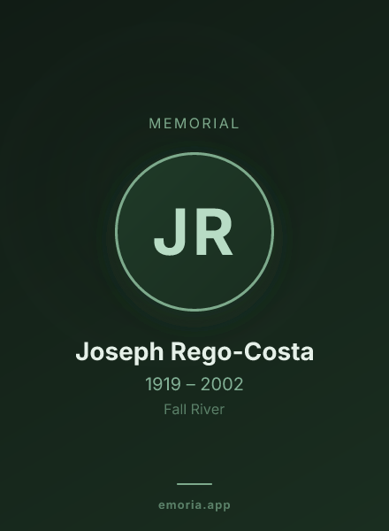 Memorial portrait of Joseph Rego-Costa