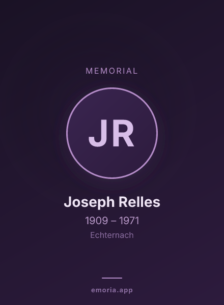 Memorial portrait of Joseph Relles