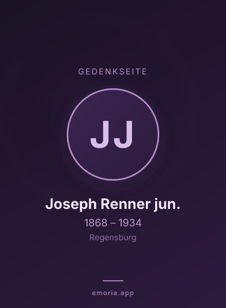 Gedenkportrait von Joseph Renner jun.