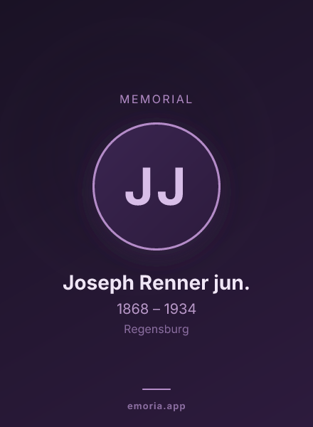 Memorial portrait of Joseph Renner jun.
