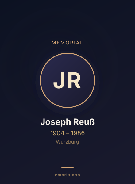 Memorial portrait of Joseph Reuß