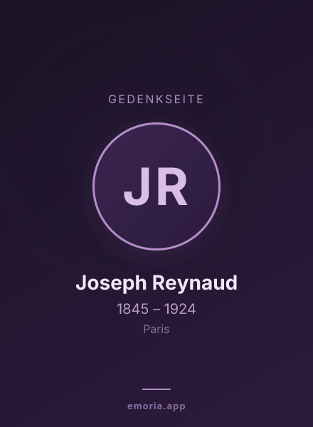 Gedenkportrait von Joseph Reynaud