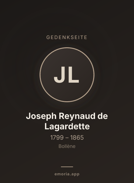 Gedenkportrait von Joseph Reynaud de Lagardette