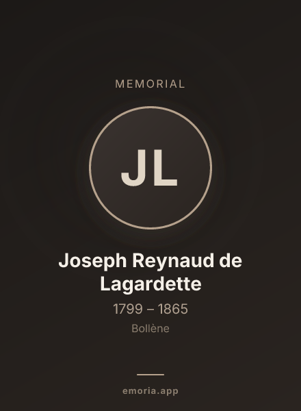 Memorial portrait of Joseph Reynaud de Lagardette
