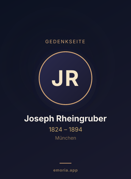 Gedenkportrait von Joseph Rheingruber