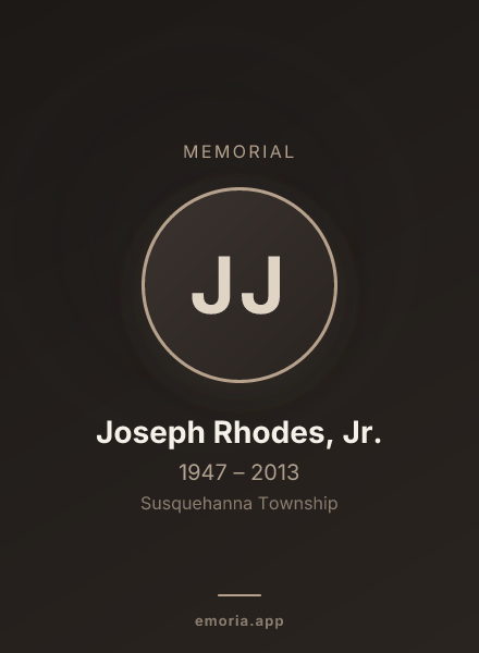 Memorial portrait of Joseph Rhodes, Jr.