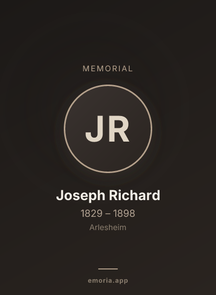 Memorial portrait of Joseph Richard