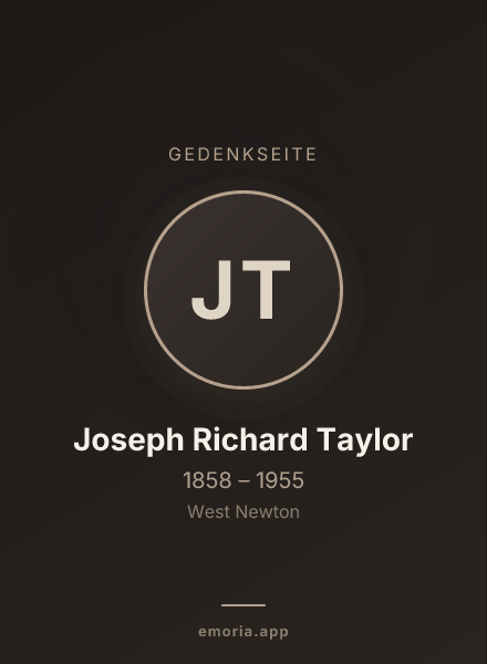 Gedenkportrait von Joseph Richard Taylor