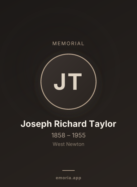 Memorial portrait of Joseph Richard Taylor