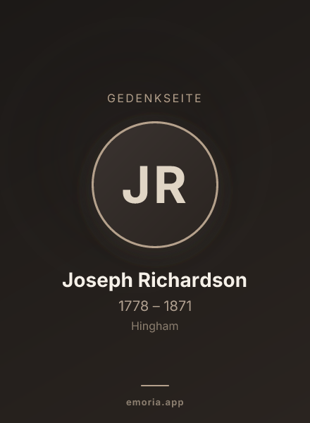 Gedenkportrait von Joseph Richardson