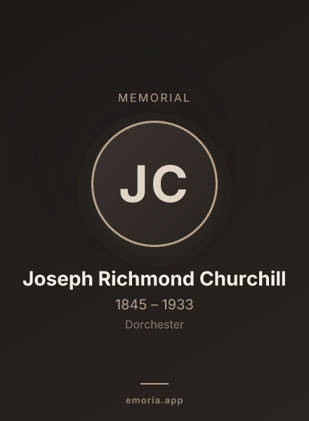 Memorial portrait of Joseph Richmond Churchill