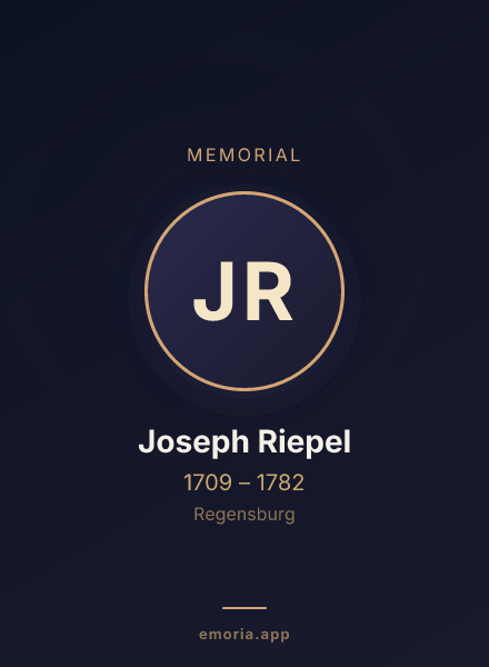 Memorial portrait of Joseph Riepel