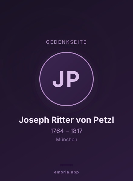 Gedenkportrait von Joseph Ritter von Petzl