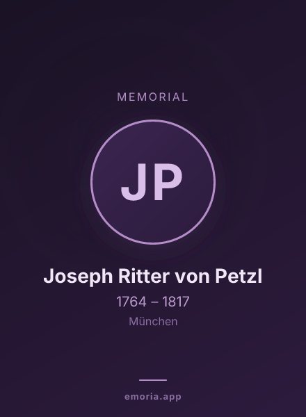 Memorial portrait of Joseph Ritter von Petzl