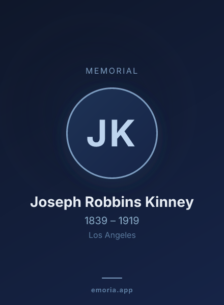 Memorial portrait of Joseph Robbins Kinney