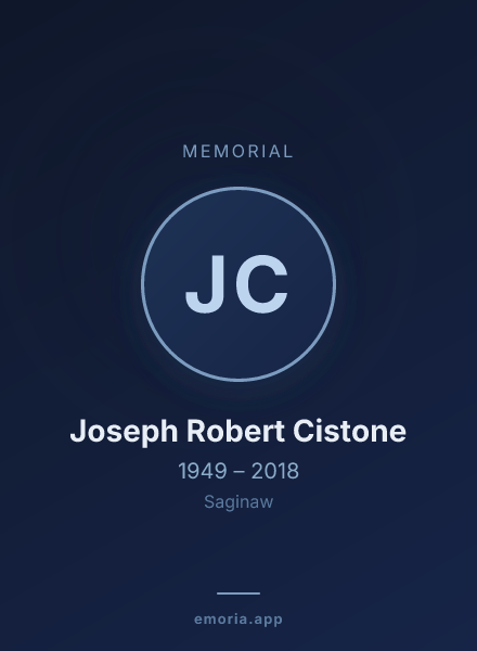 Memorial portrait of Joseph Robert Cistone