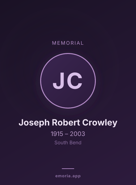 Memorial portrait of Joseph Robert Crowley