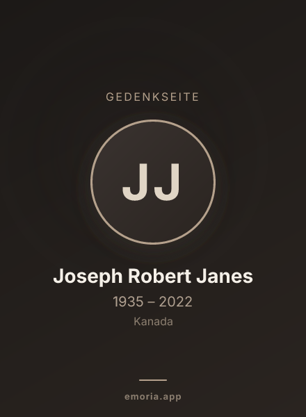 Gedenkportrait von Joseph Robert Janes