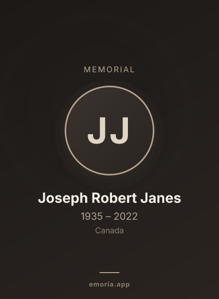 Memorial portrait of Joseph Robert Janes