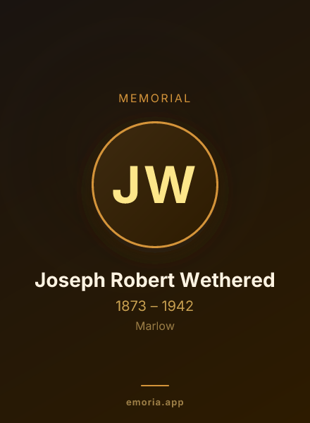 Memorial portrait of Joseph Robert Wethered
