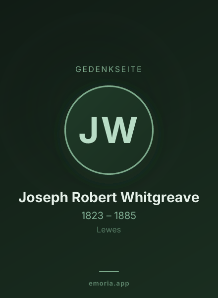 Gedenkportrait von Joseph Robert Whitgreave