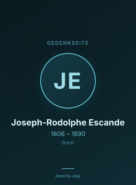 Gedenkportrait von Joseph-Rodolphe Escande