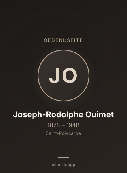 Gedenkportrait von Joseph-Rodolphe Ouimet