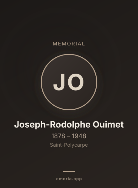 Memorial portrait of Joseph-Rodolphe Ouimet