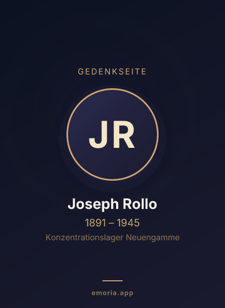 Gedenkportrait von Joseph Rollo