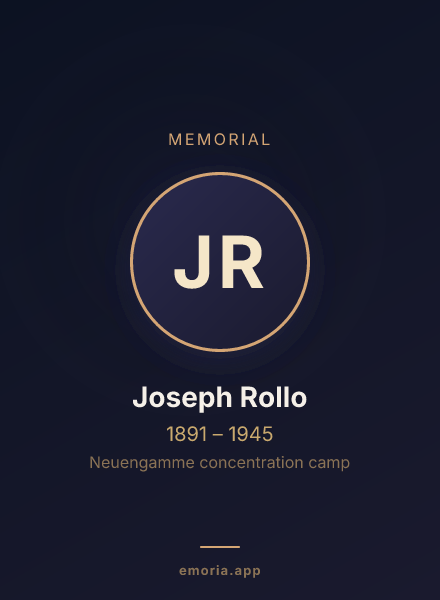 Memorial portrait of Joseph Rollo