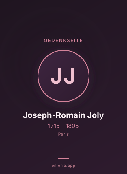 Gedenkportrait von Joseph-Romain Joly