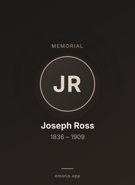 Memorial portrait of Joseph Ross
