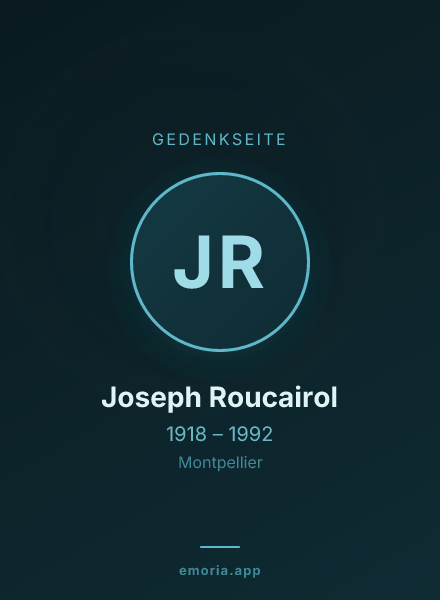 Gedenkportrait von Joseph Roucairol